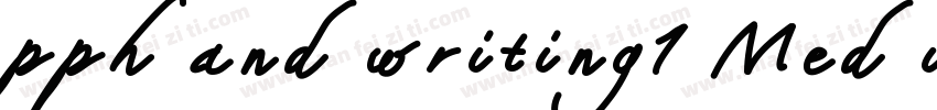 pphandwriting1 Medium字体转换